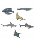 Комплект фигурки Rappa - Морски животни II, 6 броя, 4-8 cm