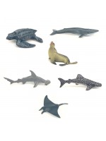 Комплект фигурки Rappa - Морски животни II, 6 броя, 4-8 cm