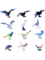 Комплект фигурки Rappa - Птици, 12 броя, 4-8 cm