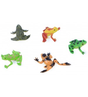 Комплект фигурки Rappa - Жабки, 5 броя, 4-5 cm