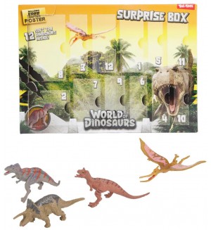 Комплект фигурки Toi Toys - Динозаври, 12 броя, асортимент