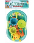 Комплект играчки за плаж и баня Raya Toys - Вана с аксесоари, мента
