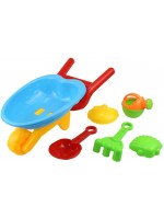 Комплект играчки за плаж Plastica - 6 части, многоцветен