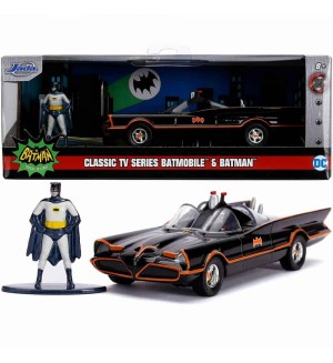 Комплект Jada Toys - Кола Classic Batmobile 1966, с фигурка, 1:32 Комплект Jada Toys - Кола Classic Batmobile 1966, с фигурка, 1:32