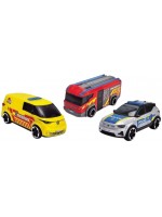 Комплект колички Dickie Toys - SOS автомобили, 1:36, 3 броя
