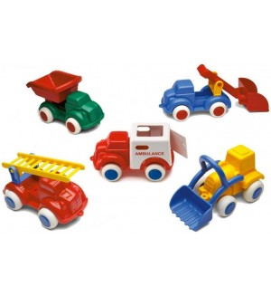 Комплект колички Viking Toys - Камиончета, 8 броя, 14 cm