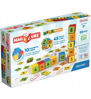 Комплект магнитни кубчета Geomag - Magicube, Math Building, 55 части