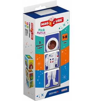 Комплект магнитни кубчета Geomag - Magicube, Професии, 3 части