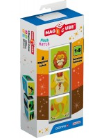 Комплект магнитни кубчета Geomag - Животни от саваната, 3 части