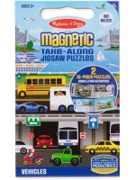 Комплект магнитни пъзели Melissa & Doug - Превозни средства
