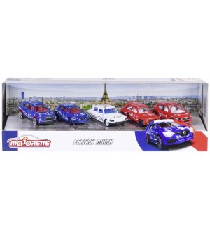 Комплект метални колички Majorette - French Touch, 5 броя