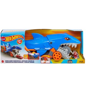 Комплект Mattel Hot Wheels - Автовоз акула, с 1 кола