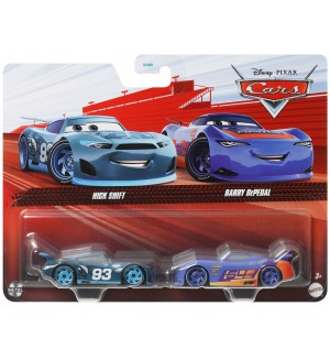 Метални колички Disney Pixar Cars - Nick Shift and Barry DePedal, 1:55