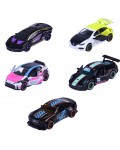 Комплект метални колички Majorette - Neon Racer, 5 части, 1:64