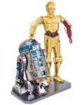 Комплект метални сглобяеми модели Metal Earth - Star Wars: C-3PO & R2-D2