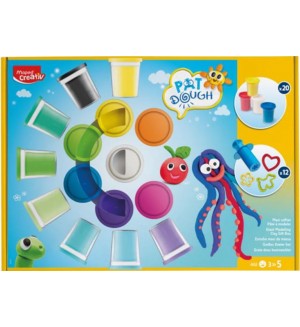 Комплект моделин Maped Creativ - С формички, 20 цвята