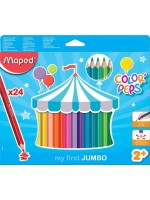 Комплект моливи Maped Color Peps - My First Jumbo, 24 цвята
