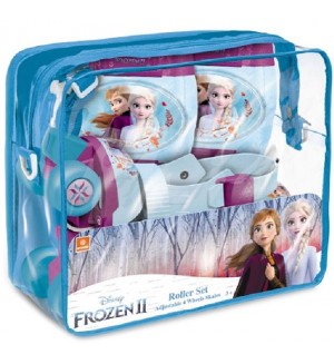 Комплект Mondo - Регулируеми кънки с налакътници, Frozen, размер 22-29