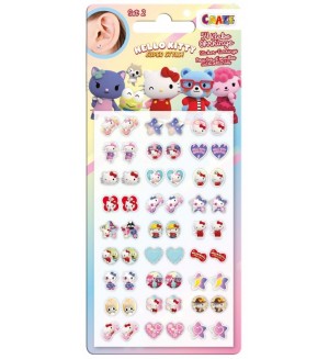 Комплект обеци стикери Craze - Hello Kitty, 54 броя