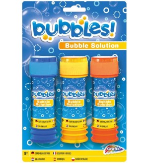 Комплект пълнители за балончета Grafix - Bubble, 60 ml, 3 броя