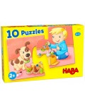 Комплект пъзели Haba - Моите играчки, 10 броя
