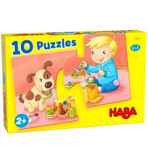 Комплект пъзели Haba - Моите играчки, 10 броя