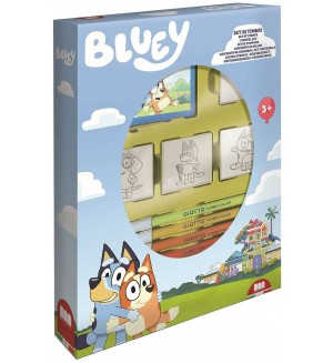 Комплект печати Multiprint Bluey - 4 броя, с флумастери