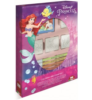 Комплект печати Multiprint The Little Mermaid - 4 броя, с флумастери
