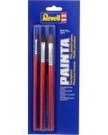 Комплект плоски четки Revell - Painta Flat, 3 броя