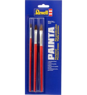 Комплект плоски четки Revell - Painta Flat, 3 броя