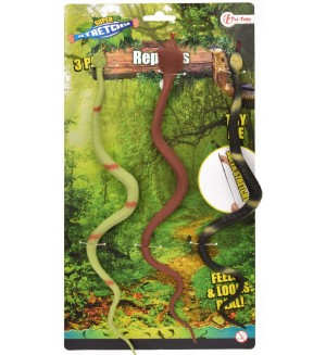 Комплект разтегателни змии Toi Toys - 27 cm, 3 броя