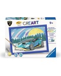 Комплект рисуване по номера Ravensburger CreArt - Синьо Ламборгини