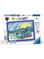 Комплект рисуване по номера Ravensburger CreArt - Синьо Ламборгини