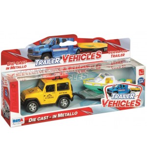 Комплект RS Toys - Джип с лодка или хеликоптер, 1:48, асортимент