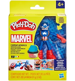 Комплект с моделин Play-Doh Marvel - Captain America