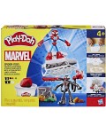 Комплект с моделин Play-Doh Marvel - Spider-Мan, Launch And Slice Battle 