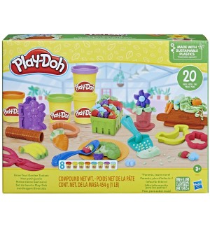 Комплект с моделин Play-Doh - Отгледай своя градина, 20 части