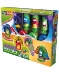 Комплект с моделин Play-Toys - Фризьорски салон за чудовища