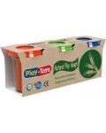 Комплект с моделин Play-Toys - Натурален, 300 g