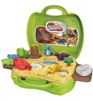 Комплект с моделин RS Toys - Jurassic Adventures, 26 части