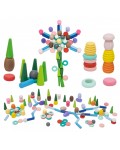 Комплект сензорни блокчета Viga Toys - Чудесата на природата, 141 части