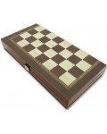 Комплект шах и табла Manopoulos - Цвят венге, 38 x 19 cm