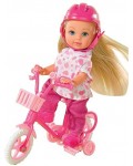 Комплект Simba Toys Evi Love - Еви, с розово колело и розова каска