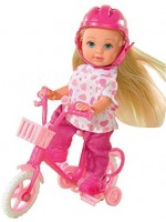 Комплект Simba Toys Evi Love - Еви, с розово колело и розова каска