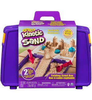 Комплект Spin Master Kinetic Sand - Сгъваем пясъчник с аксесоари