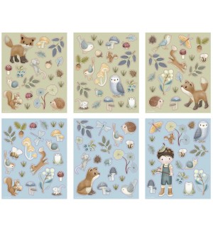 Комплект стикери Little Dutch Forest Friends - 100 броя