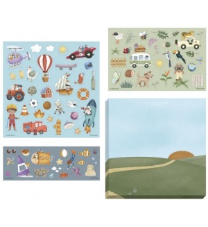 Комплект стикери Little Dutch - Jim & Friends, 70 броя