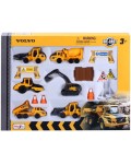 Комплект строителни машини Maisto - Volvo, 6 броя, 1:64