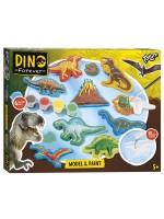 Комплект Totum - Направи си сам, Гипсови фигурки Model & Paint Dino