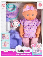 Комплект Tutu Love - Кукла с гърне и биберон, лилава, 31 cm